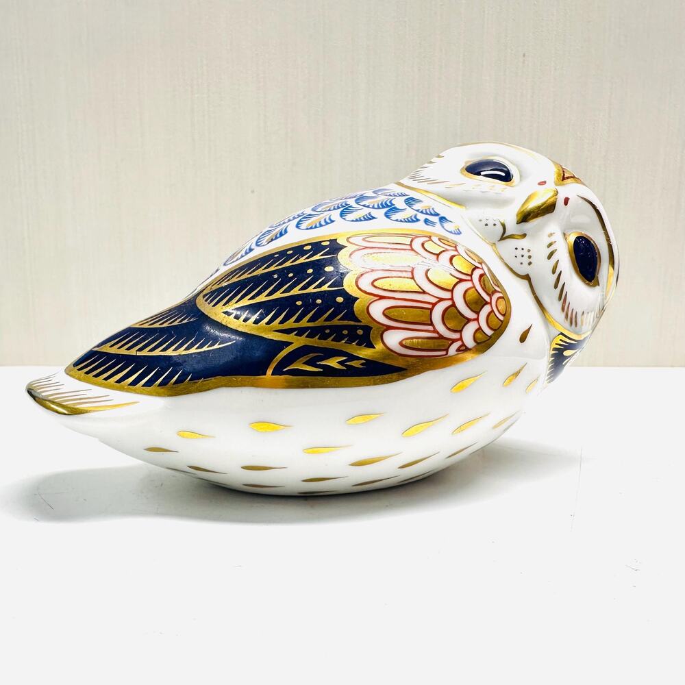 Vintage Royal Crown Derby Owl Figurine English Bone China